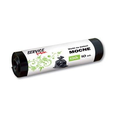 Worki na śmieci STELLA, LDPE, mocne, 120 l, 10 szt., czarne