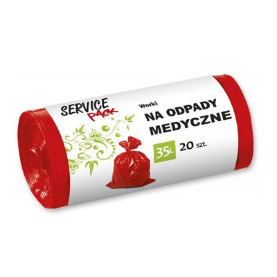 Worki na odpady medyczne STELLA, LDPE, 35 l, 20 szt.