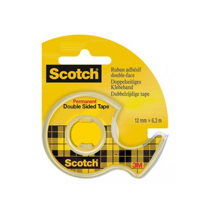 Taśma Scotch® dwustronnie klejąca, przezr., 12 mm x 6,3 m
