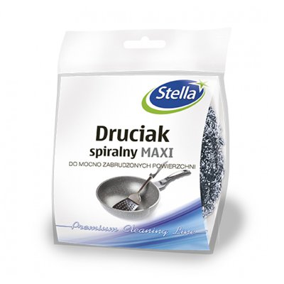Druciak spiralny STELLA, maxi, 1 szt., srebrny