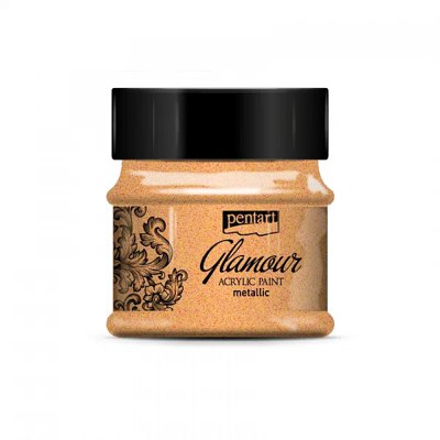 Pentart farba akrylowa glamour metaliczne czerwone złoto 50ml