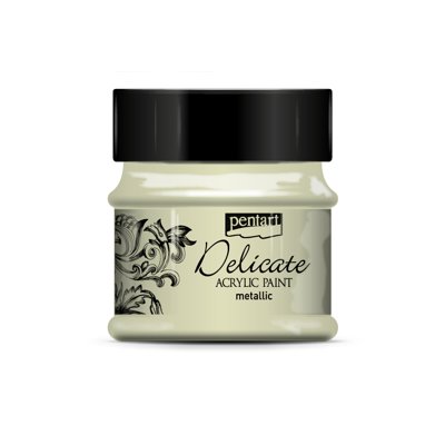 Pentart farba akrylowa Delicate metaliczne białe złoto 50ml