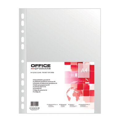 Koszulki na dokumenty Office Products, A4, groszkowe, 40mik, 100 szt.