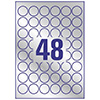 Etykiety znamionowe, srebrne Avery Zweckform, Ø 30, 20 ark.